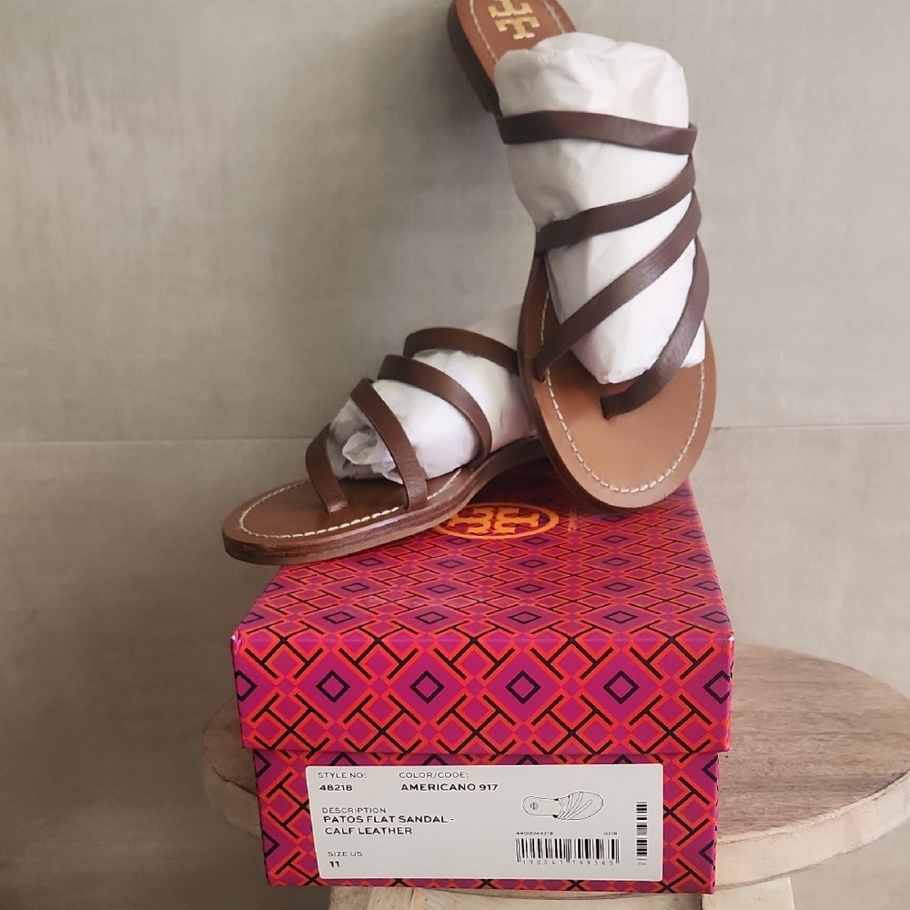 Tory Burch Tan Leather Sandals